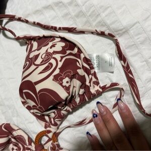 Wild Fable Floral Bikini - Brown and Cream